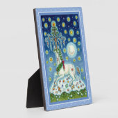 クリスマスユニコーン・マジックホーンの木、ファンタジーの馬 フォトプラーク (側面)