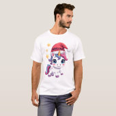 クリスマスユニコーンTシャツ(2) Tシャツ (正面フル)
