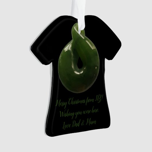 クリスマスユニークニュージーランドグリーンストーンの装飾 オーナメント (正面)
