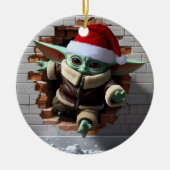 クリスマスユニーク小妖精や小人 セラミックオーナメント (正面)