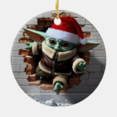 クリスマスユニーク小妖精や小人 セラミックオーナメント (裏面)