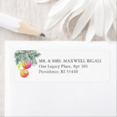 クリスマスユニーク差出人住所ラベル水の色 ラベル (インサイチュ)