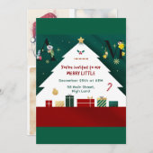 クリスマスユニーク招待状 招待状 (正面/裏面)