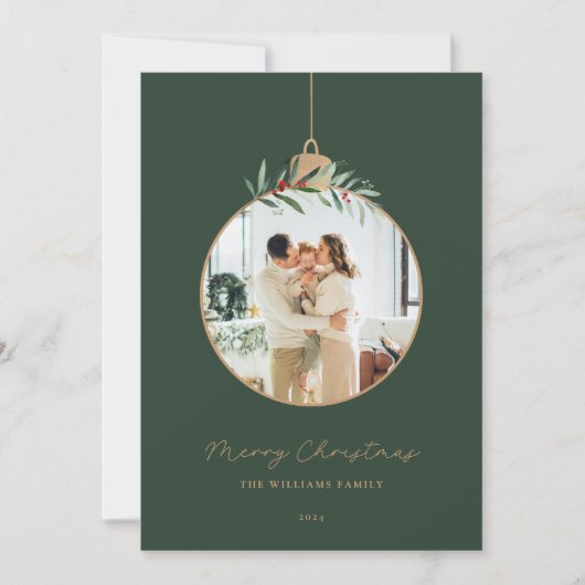 クリスマスユニーク飾りメリークリスマスフォト シーズンカード (正面)