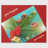 クリスマスユニーク、光沢のあるラッピング紙、カラフル、 ラッピングペーパー (フラット)