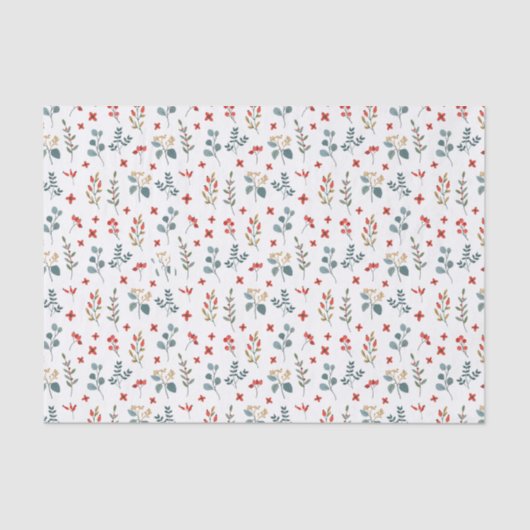 クリスマスユーカリプトゥスベリーの葉フローラ 薄葉紙 (正面)