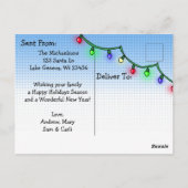 クリスマスユーモアおもしろいレトロレディートースト ポストカード (裏面)