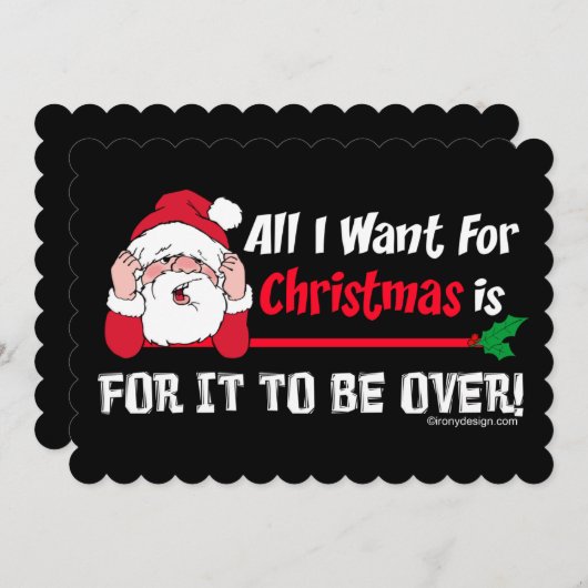 クリスマスユーモアだけのために欲しい シーズンカード (正面/裏面)