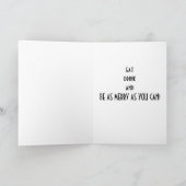 クリスマスユーモアのあるに友達にアドバイス シーズンカード (内部)