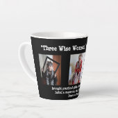 クリスマスユーモアのあるに3人の賢い女性 カフェラテマグ (左アングル)