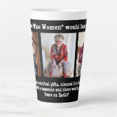 クリスマスユーモアのあるに3人の賢い女性 カフェラテマグ (正面)