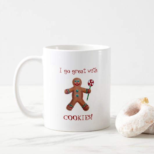 クリスマスユーモアのあるクッキーマグ コーヒーマグカップ (ドーナツ)
