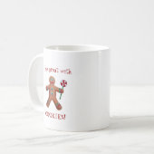 クリスマスユーモアのあるクッキーマグ コーヒーマグカップ (正面左)
