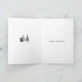 クリスマスユーモアのある詩サンタとクリスマスツリー大 シーズンカード (内部)