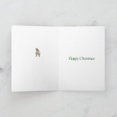 クリスマスユーモアのある詩ロビンとクリスマスツリー シーズンカード (内部)