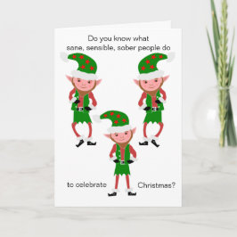 クリスマスユーモアのある シーズンカード