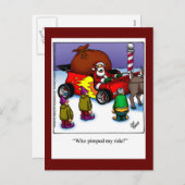 クリスマスユーモアのはがき シーズンポストカード (正面/裏面)