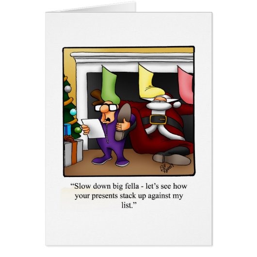 クリスマスユーモアのグリーティングカード (正面)