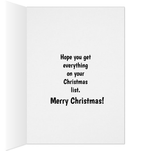 クリスマスユーモアのグリーティングカード (内側 (右))