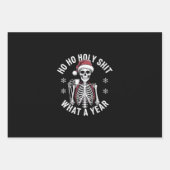 クリスマスユーモアのスケルトン ラッピングペーパーシート (正面)