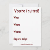 クリスマスユーモアのパーティの招待状 招待状 (裏面)