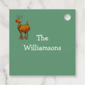 クリスマスユーモアのホリデーギフトラベル フェイバータグ (裏面)