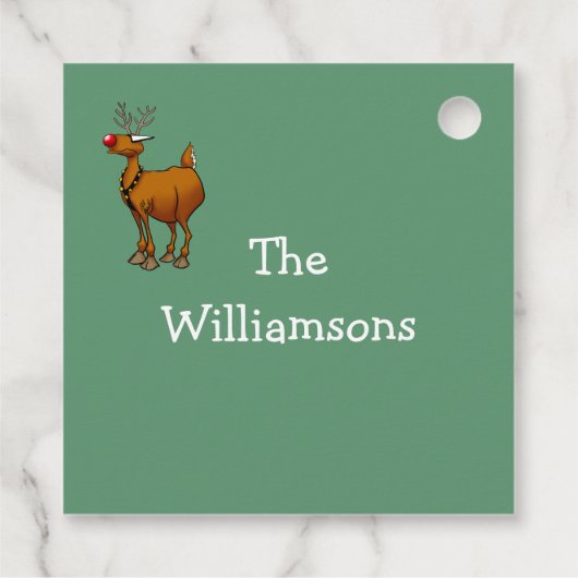 クリスマスユーモアのホリデーギフトラベル フェイバータグ (裏面)