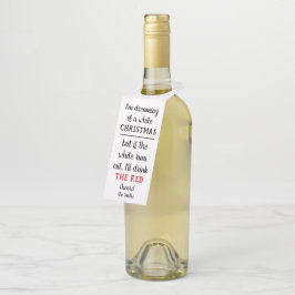 クリスマスユーモアのワインラベル ボトルネックタグ