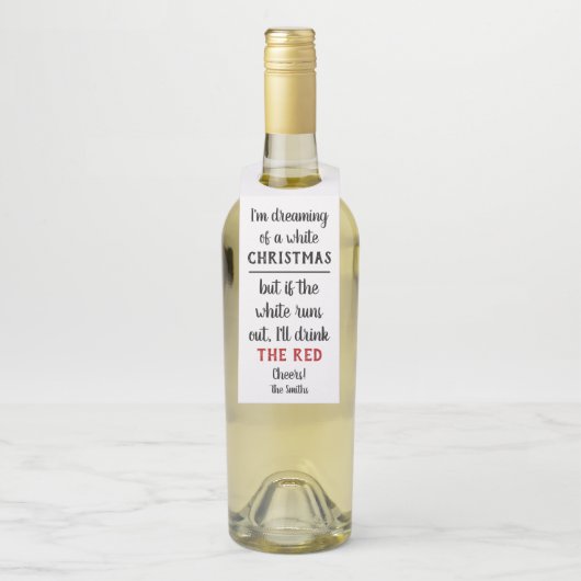 クリスマスユーモアのワインラベル ボトルネックタグ (ボトル)