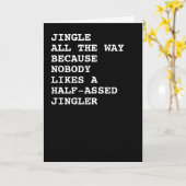 クリスマスユーモアを弄び続ける カード (黄色い花)