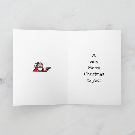 クリスマスユーモアグリーティングカード カード (内部)