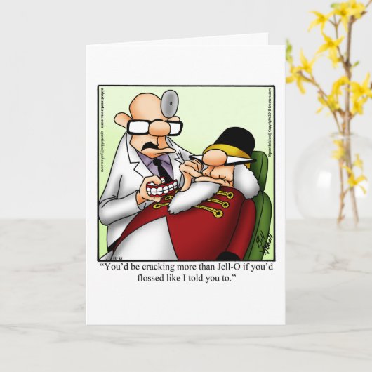 クリスマスユーモアグリーティングカード カード (黄色い花)