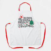 クリスマスユーモア |クリスマスに午前中の人のみ エプロン (正面)