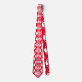 クリスマスユーモア Santa's Official Nice おもしろい List ネクタイ (正面)