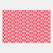 クリスマスユーモア Santa's Official Nice おもしろい List ラッピングペーパーシート (正面)