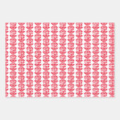 クリスマスユーモア Santa's Official Nice おもしろい List ラッピングペーパーシート (正面3)