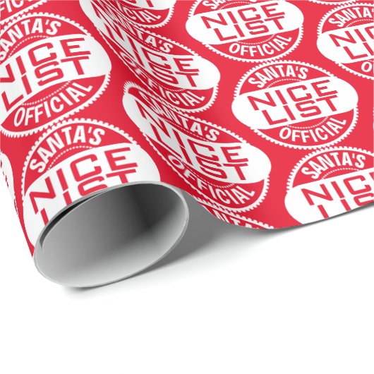 クリスマスユーモア Santa's Official Nice おもしろい List ラッピングペーパー (ロールコーナー)