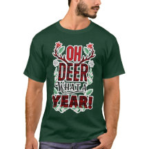 クリスマスユーモアOH DEER What a Year Plaid