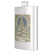 クリスマスユール(キリスト降誕祭)ツリースノーフレーク&スターズアールヌーヴ フラスク (左)