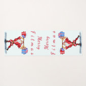 クリスマスヨガマットボディビルダーSanta with Gift ヨガマット (裏面(横))