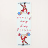 クリスマスヨガマットボディビルダーSanta with Gift ヨガマット (裏面)