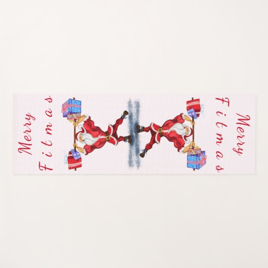 クリスマスヨガマットボディビルダーSanta with Gift ヨガマット (正面(横))
