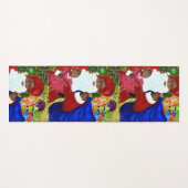 クリスマスヨガマット – ブラックサンタクロスアート ヨガマット (正面(横))