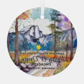 クリスマスヨセミテ屋外マクシマリストカップル従事 ガラスオーナメント (裏面)