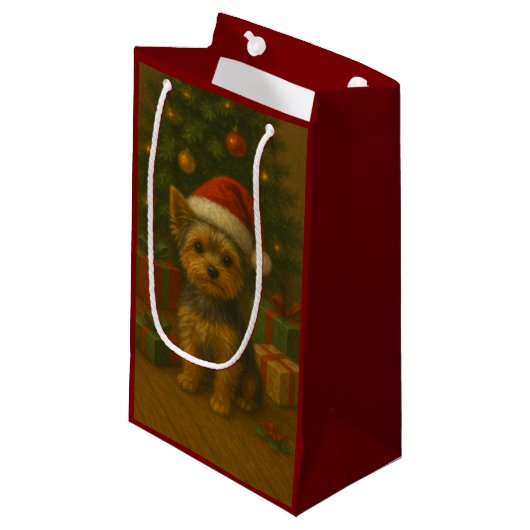 クリスマスヨーキ スモールペーパーバッグ (正面アングル)