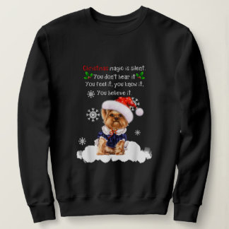 クリスマスヨークシャーテリアおもしろいヨークシャーテリアパピー スウェットシャツ
