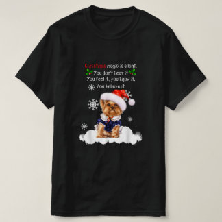クリスマスヨークシャーテリアおもしろいヨークシャーテリアパピー Tシャツ