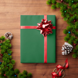 クリスマスヨークシャーテリアオングリーン ラッピングペーパー
