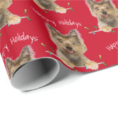 クリスマスヨークシャーテリアオンティンセル ラッピングペーパー (ロールコーナー)