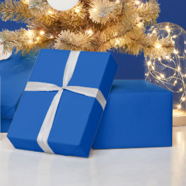 クリスマスヨークシャーテリアオンブルー ラッピングペーパー